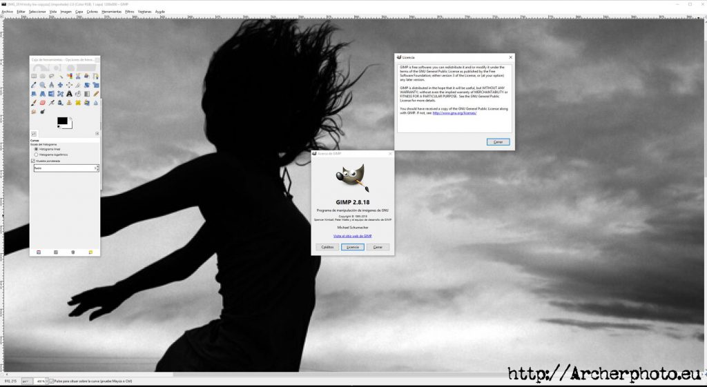 Edit photos with free software: GIMP
